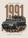 Night Shift Estate 1991 — Coffee — Koszulka Oversize