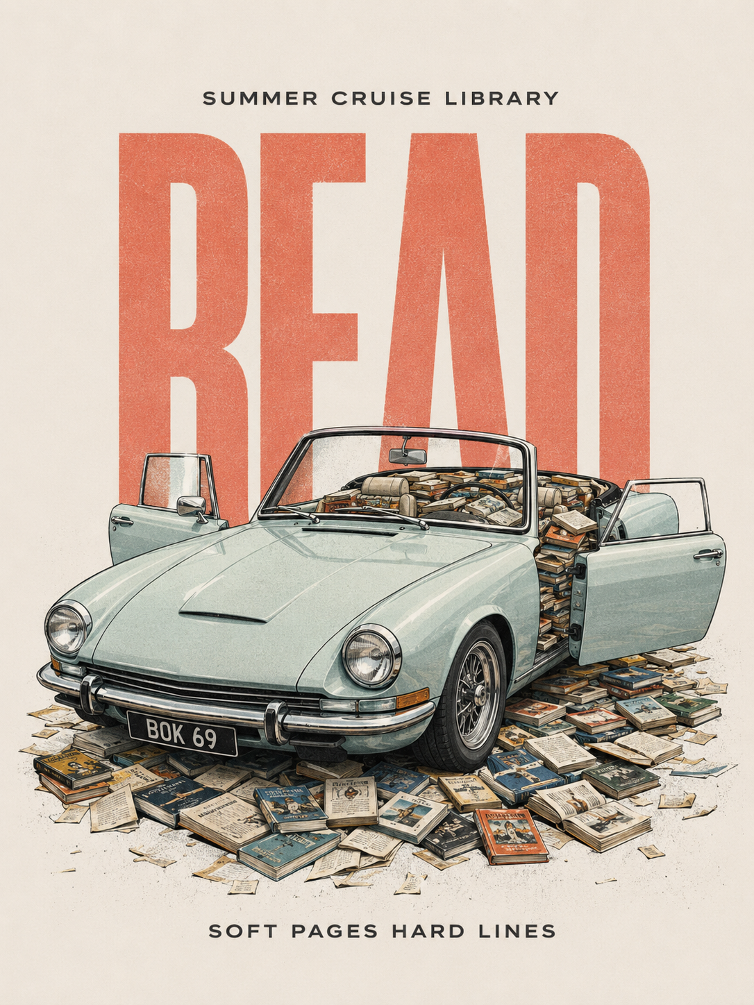 Vintage automotive poster: Summer Cruise — Books